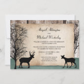 Rustic Woodsy Deer Reception slechts nodigt uit Kaart (Voorkant)