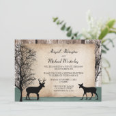 Rustic Woodsy Deer Reception slechts nodigt uit Kaart (Staand voorkant)