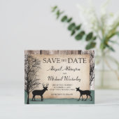 Rustic Woodsy Deer sparen de Kaarten van de Datum (Staand voorkant)