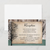 Rustic Woodsy Deer Wedding Reception Kaarten (Voorkant / Achterkant)