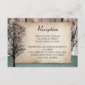 Rustic Woodsy Deer Wedding Reception Kaarten (Voorkant)