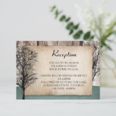 Rustic Woodsy Deer Wedding Reception Kaarten (Staand voorkant)