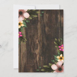 Rustic Woodsy Elegant Country Barn Vrijgezellenfee Kaart