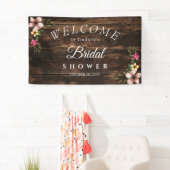 :Rustic Woodsy Elegant Country Vrijgezellenfeest S Spandoek (Insitu)