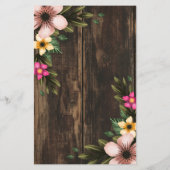 Rustic Woodsy Elegant Country Wood Dinner Menu (Achterkant)