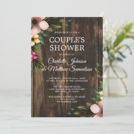 Rustic Woodsy Elegant   CountryParty Invitation Kaart