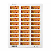 Rustic Woodsy Herfst Red & Gold Leaves Etiket (Full Sheet)