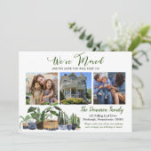 Rustic Woodsy Houseplant We hebben foto verplaatst Aankondiging (Staand voorkant)