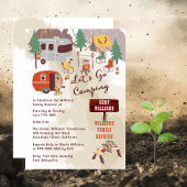 Rustic Woodsy laat ons kamperen Kaart