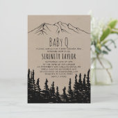 Rustic Woodsy Mountain Baby Q Kaart (Staand voorkant)