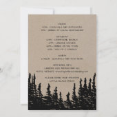 Rustic Woodsy Mountain Bachelorette Weekend Kaart (Achterkant)