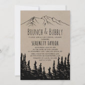 Rustic Woodsy Mountain Brunch & Bubble Kaart (Voorkant)