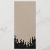 Rustic Woodsy Mountain Dinner Menu Kaart (Achterkant)