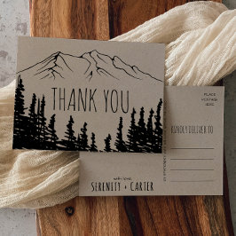 Rustic Woodsy Mountain Hartelijk dank Briefkaart