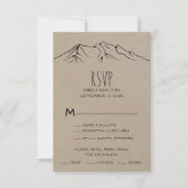 Rustic Woodsy Mountain Menu Keuze RSVP-kaart (Voorkant)