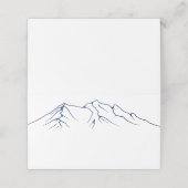 Rustic Woodsy Mountain | Navy Blue Wedding Plaatskaartje (Buitenkant ongevouwen)