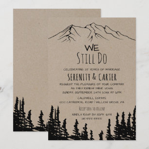 Rustic Woodsy Mountain Vow Renewal Kaart