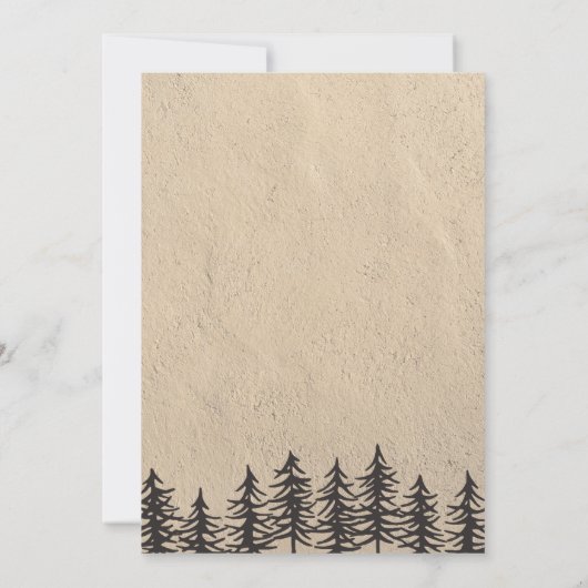 Rustic Woodsy Mountain Vow Vernieuwing Uitnodiging (Achterkant)