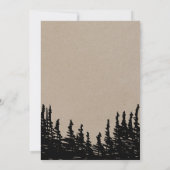 Rustic Woodsy Mountain Vrijgezellenfeest Kaart (Achterkant)