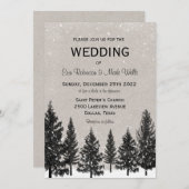 Rustic Woodsy Mountain Wedding Kaart (Voorkant / Achterkant)