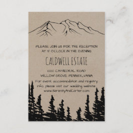 Rustic Woodsy Mountain Wedding Reception Kaart