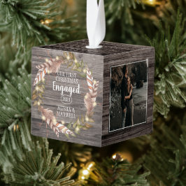 Rustic Woodsy Ons eerste kerstcadeautje 3 Foto Decoratie