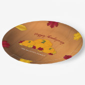 Rustic Woodsy Thanksgiving Pumpkins & Fall Leaves Papieren Bordje (Gekanteld)