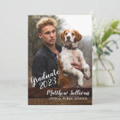 Rustic Woodsy Vertical Photo Graduparty (Staand voorkant)