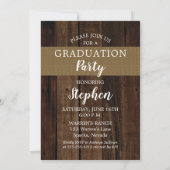 Rustic Woodsy Vertical Photo Graduparty (Achterkant)