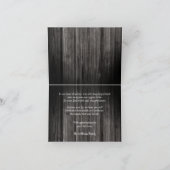 Rustic Woodsy Wagon Wheel Bereavement Hartelijk da Bedankkaart (Binnen)