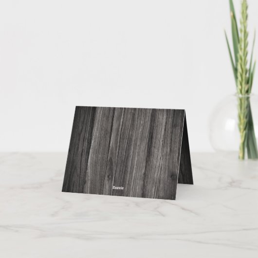 Rustic Woodsy Wagon Wheel Bereavement Hartelijk da Bedankkaart (Achterkant)