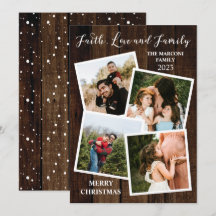 Rustic Woodsy Wood Faith Love and Family 4 Foto