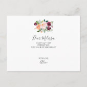 Rustic, word jij mijn bruidsmeisje? uitnodiging briefkaart (Achterkant)