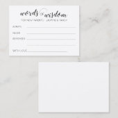 Rustic Words of Wisdom New Parents Advice Plaatskaartje (Voorkant / Achterkant)