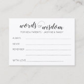 Rustic Words of Wisdom New Parents Advice Plaatskaartje (Voorkant)