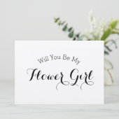 Rustic, wordt jij mijn Bloemenmeisje voorstel Kaar Kaart (Staand voorkant)