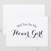 Rustic, wordt jij mijn Bloemenmeisje voorstel Kaar Kaart (Voorkant / Achterkant)