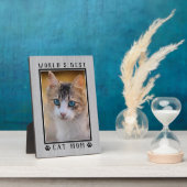 Rustic World's Beste Kattenmoeder Pootafdrukken Hu Fotoplaat (Zijkant)