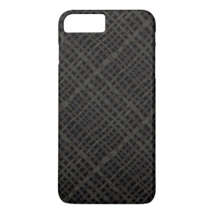 Rustic Woven Elegant Black Burlap iPhone 8/7 Plus Hoesje