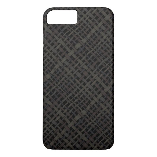 Rustic Woven Elegant Black Burlap Case-Mate iPhone Case (Achterkant)