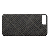 Rustic Woven Elegant Black Burlap Case-Mate iPhone Case (Achterkant (Horizontaal))