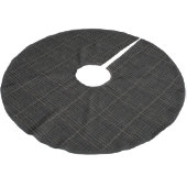 Rustic Woven Rough Burlap Neutral Black Kerstboom Rok (Gekanteld)