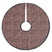 Rustic Woven Rough Burlap Pinkish Kerstboom Rok (Voorkant)