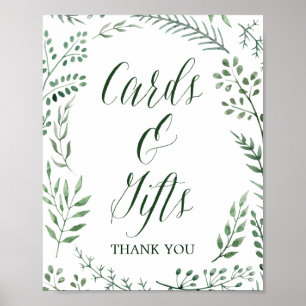 Rustic Wreater met Green Leaves Kaarten & Gifts Si Poster