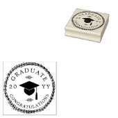 Rustic Wreath Afstuderen jaar Rubberstempel (Gestempeld)