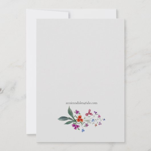 Rustic Wreath Autumn Waterverf Wedding Save The Date (Achterkant)