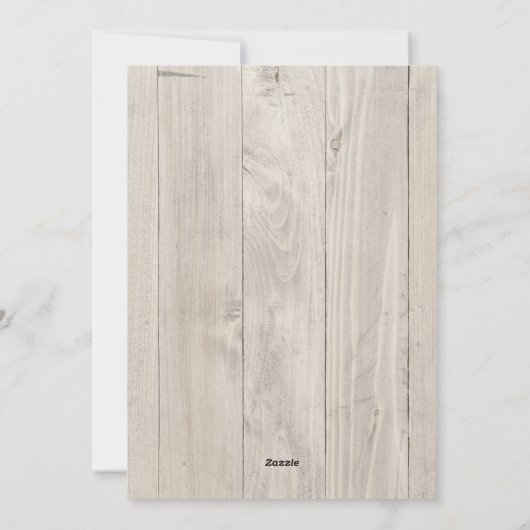 Rustic Wreath Christmas-fotokaart Feestdagenkaart (Achterkant)