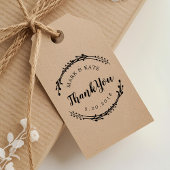 Rustic Wreath Custom Wedding Favor Bedankt Rubberstempel