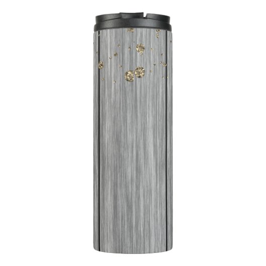 Rustic Wreath Floral Glitter Wedding Thermosbeker (Achterkant)