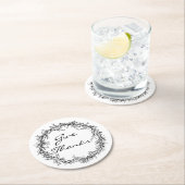 Rustic Wreath Geef Bedankt Thanksgiving Onderzette Ronde Kartonnen Onderzetter (Insitu)